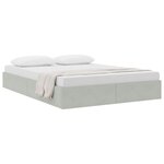 vidaXL Cadre de lit ottoman Gris clair 140 x 190 cm Velours