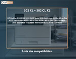 Qualitoner - 2 cartouche compatible pour hp 302xl + 302clxl 302 xl + 302cl xl noir + couleur ()