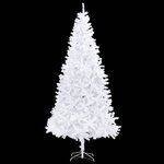 vidaXL Arbre de Noël artificiel pré-éclairé et boules 300 cm blanc