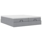 VidaXL Cadre de lit ottoman et matelas gris clair 200x200cm tissu