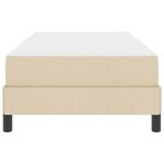 vidaXL Lit à ressorts avec matelas Crème 90 x 190 cm tissu