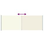 vidaXL Auvent latéral rétractable de patio 220x600 cm Crème