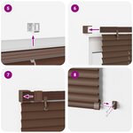 vidaXL Store Vénitien Marron foncé avec motif 150 x 110 cm PVC