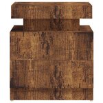 vidaXL Table de chevet chêne fumé 45x35x52 cm Bois d'ingénierie