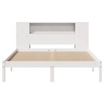 vidaXL Lit bibliothèque sans matelas blanc 120x200 cm bois pin massif