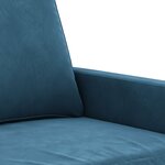 vidaXL Canapé à 2 places Bleu 140 cm Velours