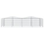 vidaXL Lit surélevé à gabions arqué 200x50x50 cm Fer galvanisé