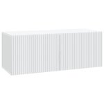 vidaXL Meuble TV mural Blanc 78 5 x 31 x 30 cm Bois d'ingénierie