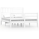 vidaXL Cadre de lit Blanc Bois massif 120x200 cm