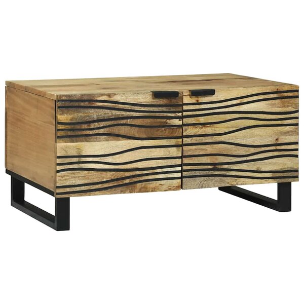 vidaXL Table basse Marron et Noir 80 x 50 x 40 cm
