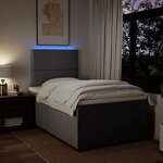 vidaXL Sommier à lattes de lit avec matelas taupe 120x190 cm tissu