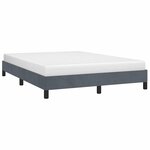 vidaXL Cadre de lit gris foncé 152x203 cm velours