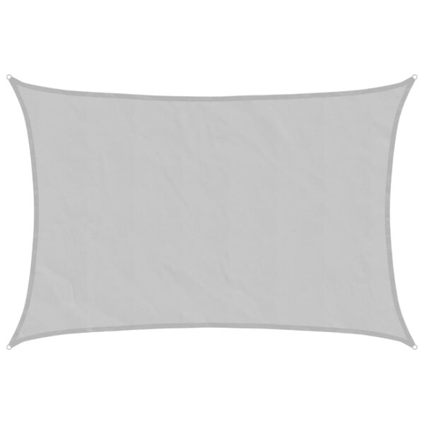 vidaXL Voile d'ombrage gris clair 5x4 m 100 polyester oxford