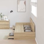 vidaXL Cadre de lit avec rangement Chêne Sonoma 90 x 200 cm