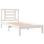 vidaXL Cadre de lit sans matelas blanc 90x200 cm bois de pin massif
