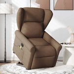 vidaXL Fauteuil de massage inclinable Marron Tissu