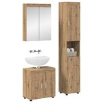 vidaXL Ensemble de mobilier de salle de bain TULUM Chêne artisanal