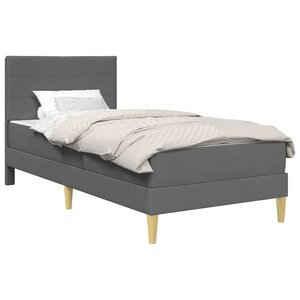 vidaXL Cadre de lit 90 x 190 cm Gris foncé