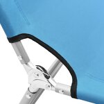 vidaXL Chaise longue pliable Acier et tissu Bleu turquoise