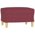 vidaXL Ensemble de canapés 3 Pièces avec coussins rouge bordeaux tissu
