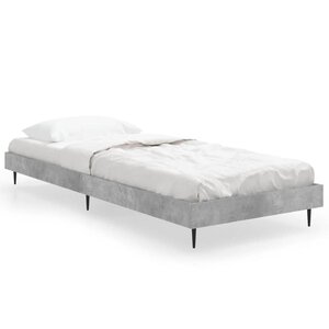 vidaXL Cadre de lit sans matelas gris béton 75x190 cm