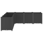vidaXL Jardinière noir 160x160x53 cm polypropylène