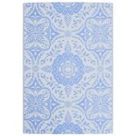 vidaXL Tapis d'extérieur bleu azuré 140x200 cm PP