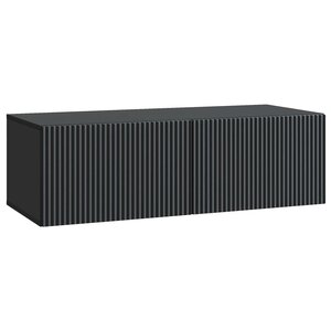 vidaXL Meuble TV mural Noir 98 x 41 x 30 cm Bois d'ingénierie