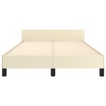 vidaXL Cadre de lit avec tête de lit Crème 120x200 cm Similicuir