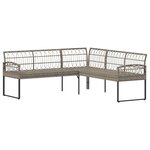 vidaXL Ensemble de canapé de jardin avec coussin 2 Pièces Gris