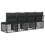 vidaXL Canapé de jardin 4 places sans accoudoir 4 Pièces