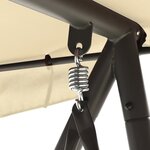 vidaXL Balancelle d'extérieur avec auvent Blanc sable