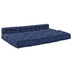 vidaXL Canapé modulaire 4 Pièces Indigo tissu