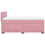 vidaXL Sommier à lattes de lit avec matelas Rose 140x190 cm Velours