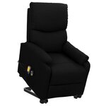 vidaXL Fauteuil de massage Noir Tissu
