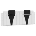 vidaXL Cadre de lit sans matelas blanc et noir 140x200 cm similicuir