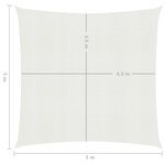 vidaXL Voile d'ombrage 160 g/m² Blanc 5x5 m PEHD