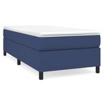 vidaXL Cadre de lit bleu 90x200 cm tissu