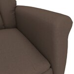 vidaXL Fauteuil inclinable électrique Marron Similicuir daim