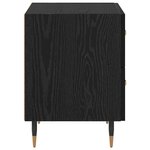 vidaXL Cabinet de chevet avec tiroir Chêne noir 40 x 35 x 47.5 cm