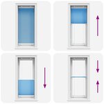 vidaXL Store plissé bleu 60x150 cm largeur du tissu 59 4 cm polyester