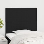 vidaXL Têtes de lit 2 Pièces Noir 100x5x78/88 cm Tissu