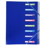 Trieur Polypropylène 3 Rabats 8 Compartiments Opak - Couleurs Assorties - X 10 - Exacompta