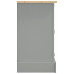 vidaXL Buffet Corona gris 112x43x78 cm bois massif pin mexicain