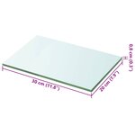 vidaXL Panneaux d'étagère 2 Pièces Verre Transparent 20 x 30 cm