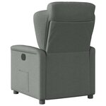 vidaXL Fauteuil inclinable électrique Gris foncé Tissu
