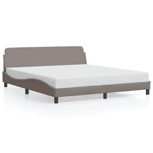 vidaXL Cadre de lit Dover taupe 180x200 cm tissu