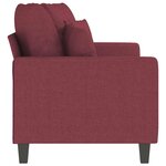 vidaXL Canapé à 2 places Rouge bordeaux 140 cm Tissu