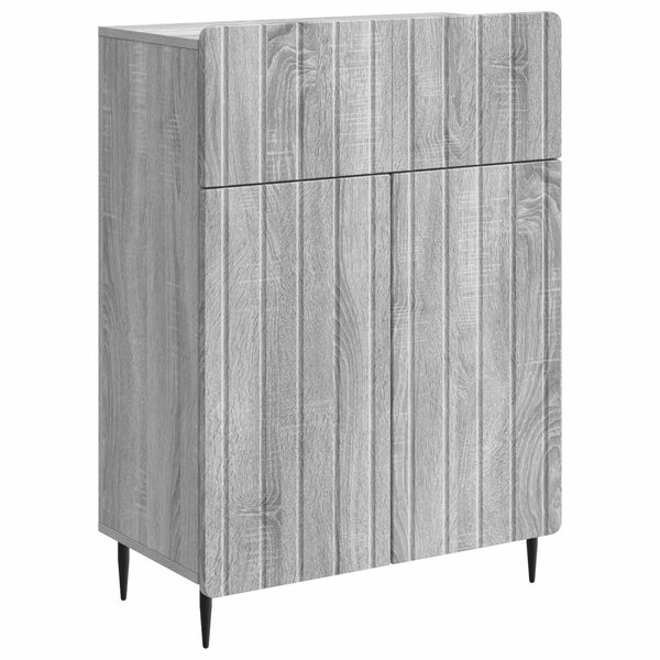 vidaXL Buffet Sonoma gris 66 x 34 5 x 92 cm Bois d'ingénierie