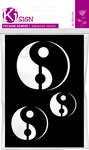 Pochoir adhésif yin et yang 7x10 cm